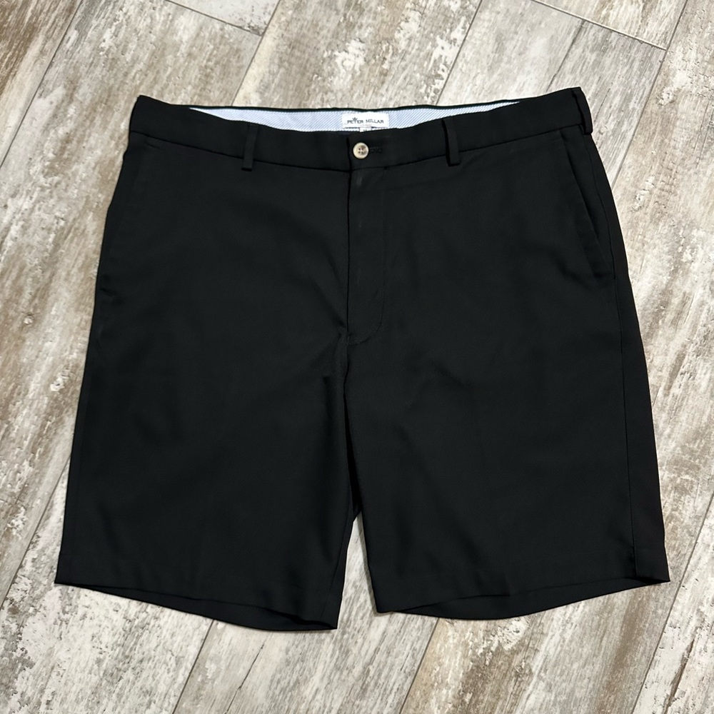 Peter Millar Black Golf Shorts